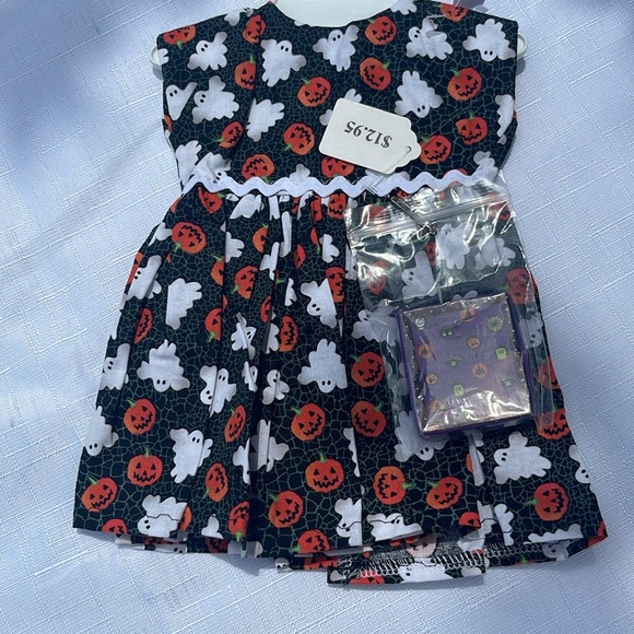 Preemie or doll dress with stickers - Picture 3 of 4